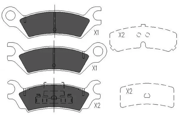 Handler.Part Brake pad set, disc brake KAVO PARTS KBP4538 1