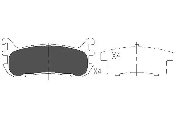 Handler.Part Brake pad set, disc brake KAVO PARTS KBP4540 1