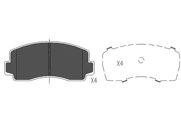 Handler.Part Brake pad set, disc brake KAVO PARTS KBP5528 1