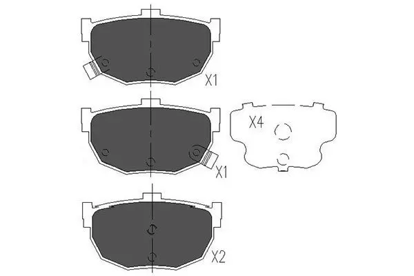 Handler.Part Brake pad set, disc brake KAVO PARTS KBP6544 1