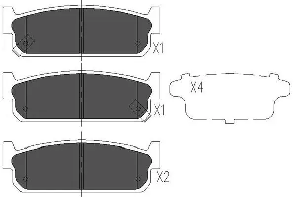 Handler.Part Brake pad set, disc brake KAVO PARTS KBP6572 1