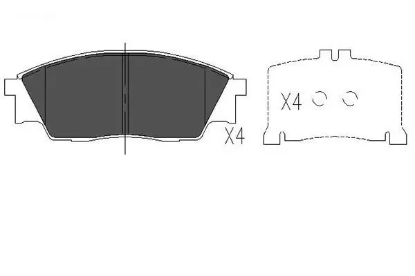 Handler.Part Brake pad set, disc brake KAVO PARTS KBP8009 1