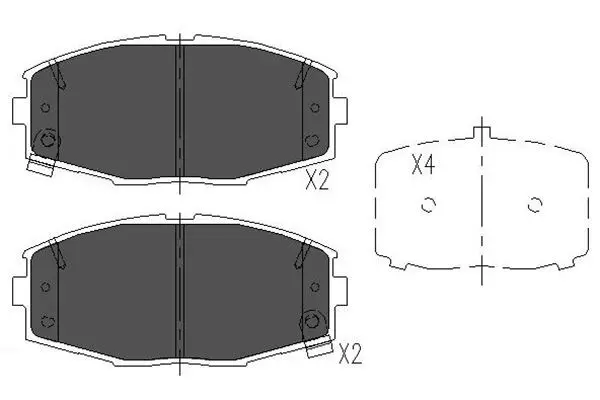 Handler.Part Brake pad set, disc brake KAVO PARTS KBP9034 1