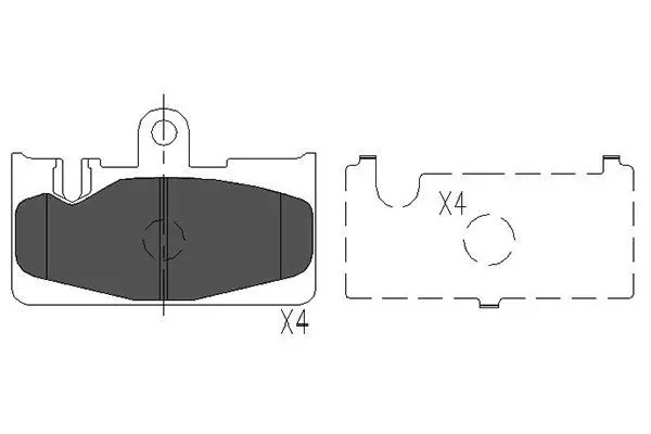 Handler.Part Brake pad set, disc brake KAVO PARTS KBP9073 1