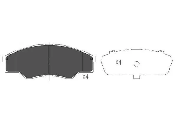 Handler.Part Brake pad set, disc brake KAVO PARTS KBP9102 1