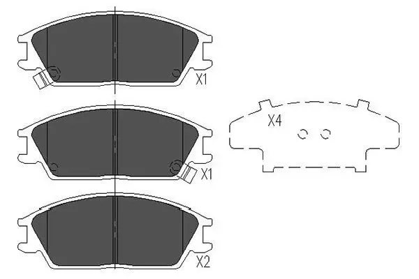 Handler.Part Brake pad set, disc brake KAVO PARTS KBP3033 1