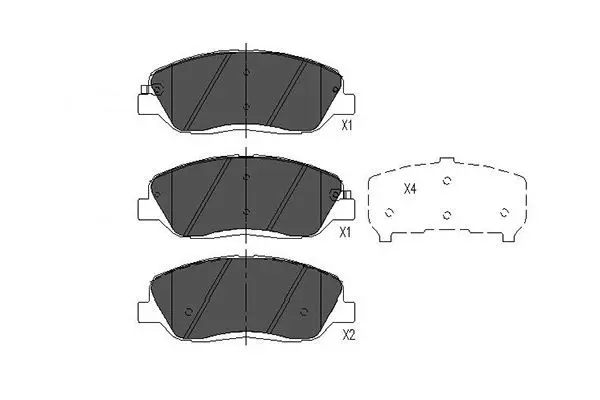 Handler.Part Brake pad set, disc brake KAVO PARTS KBP7506 1