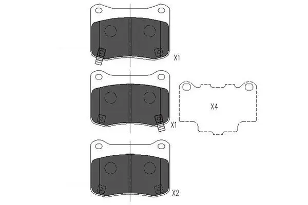 Handler.Part Brake pad set, disc brake KAVO PARTS KBP9114 1