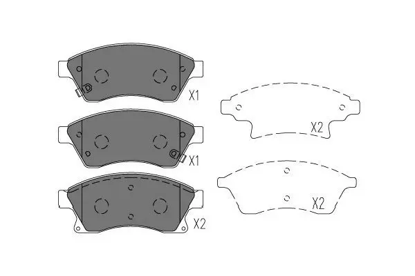 Handler.Part Brake pad set, disc brake KAVO PARTS KBP1018 1