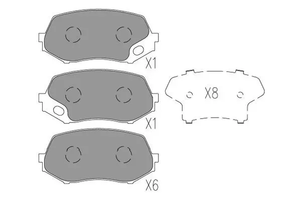 Handler.Part Brake pad set, disc brake KAVO PARTS KBP5550 1