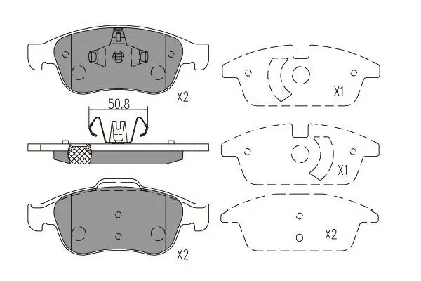 Handler.Part Brake pad set, disc brake KAVO PARTS BP6639 1