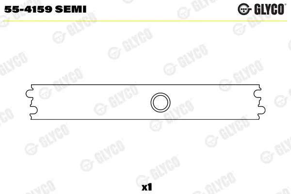 Handler.Part Small end bushes, connecting rod GLYCO 554159SEMI 1