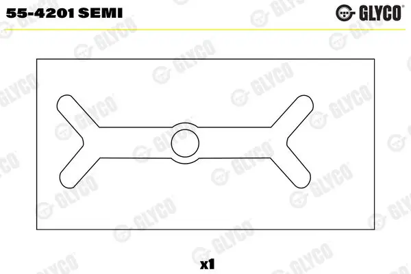 Handler.Part Small end bushes, connecting rod GLYCO 554201SEMI 1