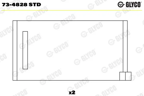 Handler.Part Camshaft bushes GLYCO 734828STD 1