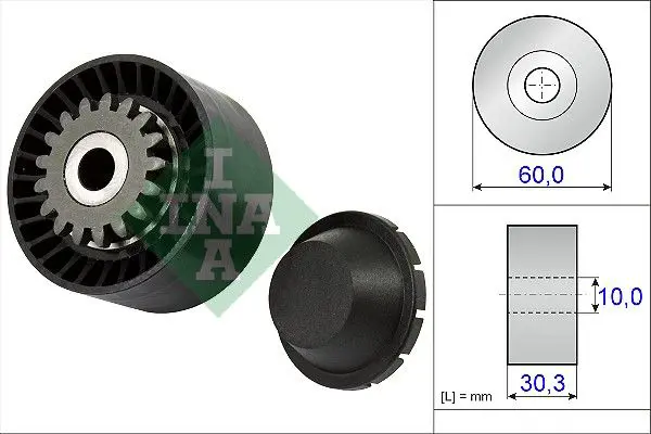 Handler.Part Tensioner pulley, v-ribbed belt INA 531081110 1