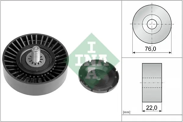 Handler.Part Deflection/guide pulley, v-ribbed belt INA 532032310 1