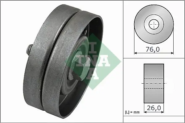 Handler.Part Deflection/guide pulley, v-ribbed belt INA 532032630 1