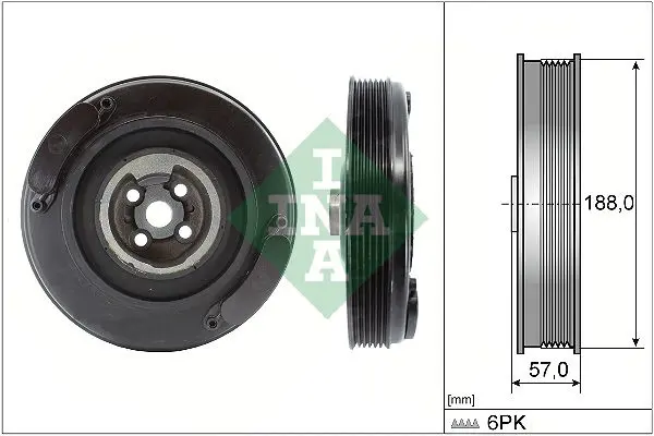 Handler.Part Belt pulley, crankshaft INA 544000210 1