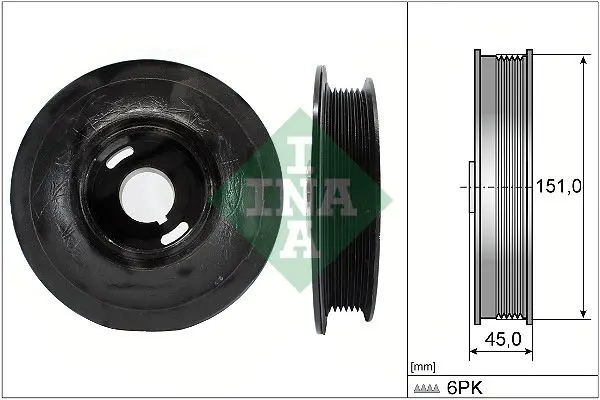 Handler.Part Belt pulley, crankshaft INA 544007210 1