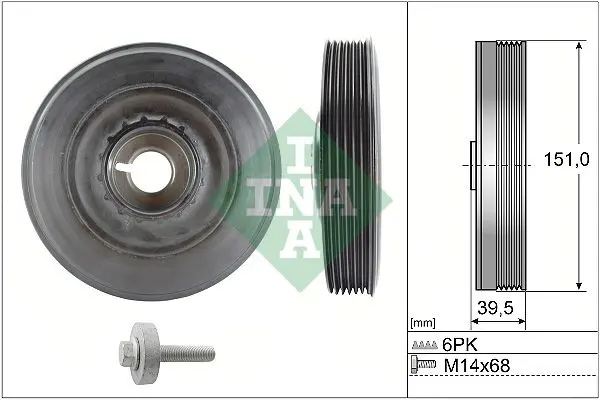 Handler.Part Belt pulley set, crankshaft INA 544009020 1