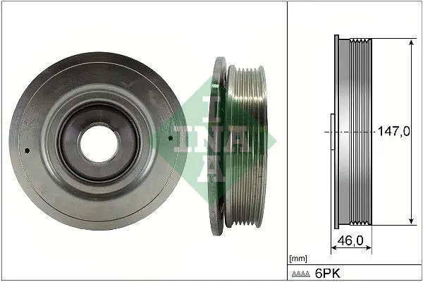 Handler.Part Belt pulley, crankshaft INA 544009410 1