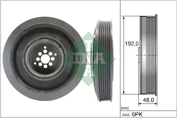 Handler.Part Belt pulley, crankshaft INA 544010210 1