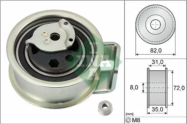 Handler.Part Tensioner pulley, timing belt INA 531039620 1