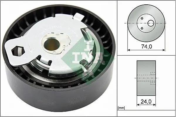 Handler.Part Tensioner pulley, timing belt INA 531049710 1