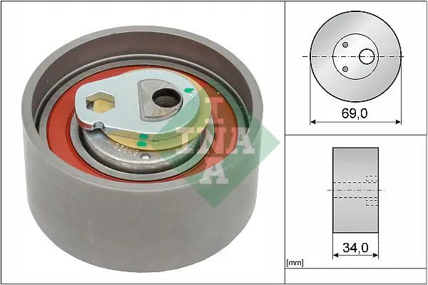 Handler.Part Tensioner pulley, timing belt INA 531050510 1