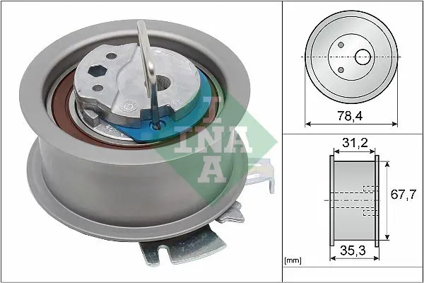 Handler.Part Tensioner pulley, timing belt INA 531056530 1