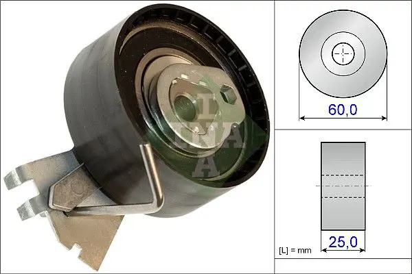 Handler.Part Tensioner pulley, timing belt INA 531057210 1