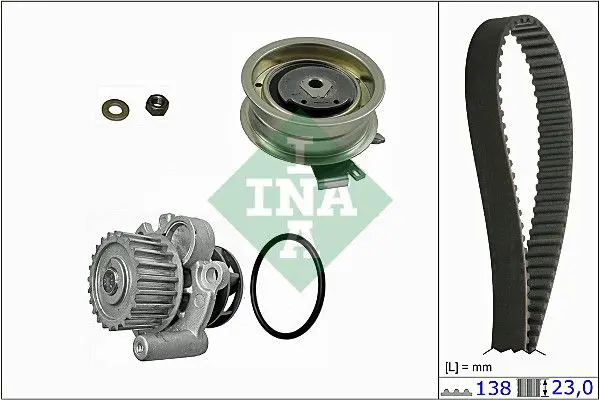 Handler.Part Water pump & timing belt set INA 530017130 1