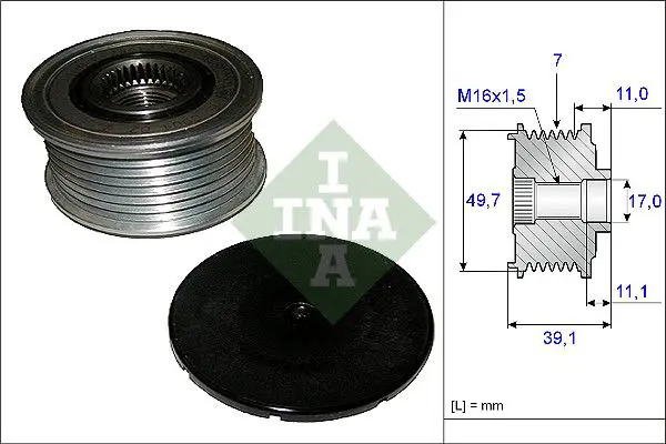 Handler.Part Alternator freewheel clutch INA 535008410 1