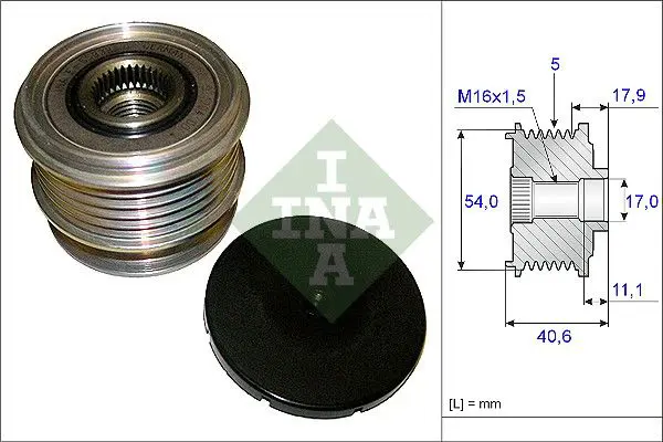 Handler.Part Alternator freewheel clutch INA 535012110 1