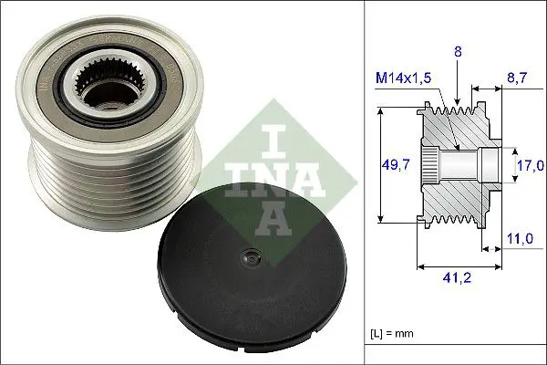 Handler.Part Alternator freewheel clutch INA 535014110 1