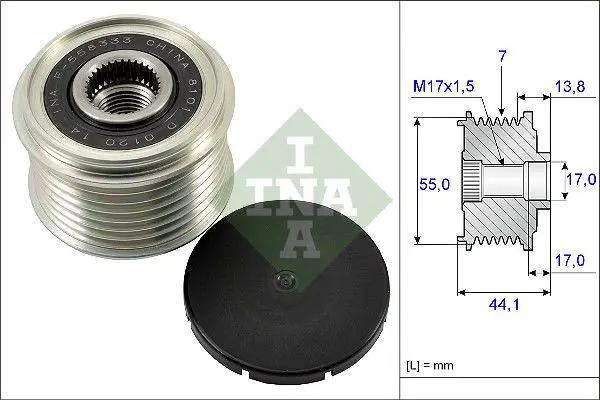 Handler.Part Alternator freewheel clutch INA 535016710 1