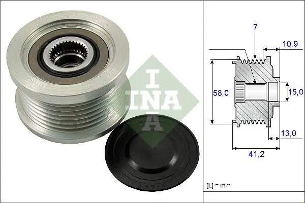 Handler.Part Alternator freewheel clutch INA 535017310 1