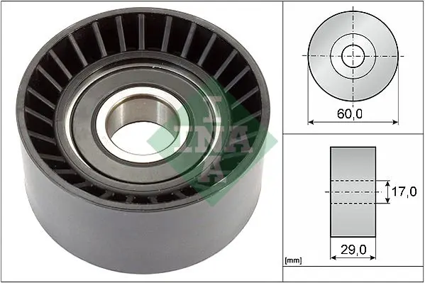 Handler.Part Deflection/guide pulley, v-ribbed belt INA 532036420 1