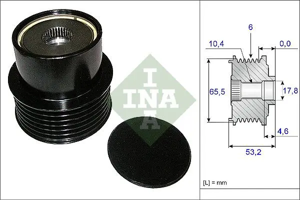 Handler.Part Alternator freewheel clutch INA 535019510 1