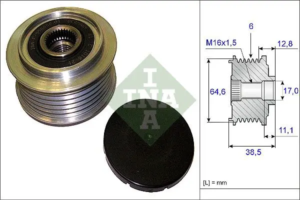 Handler.Part Alternator freewheel clutch INA 535020110 1