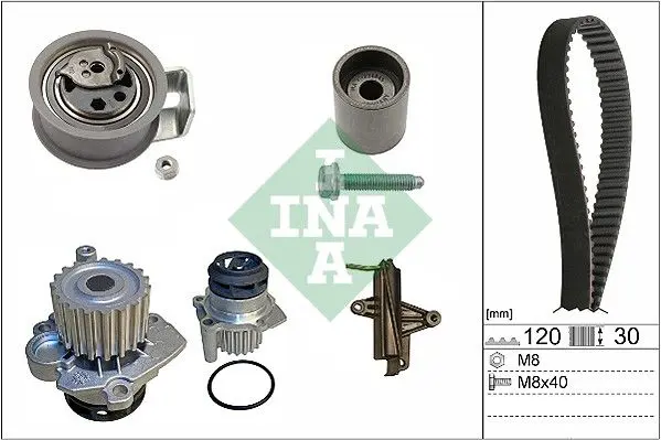 Handler.Part Water pump & timing belt set INA 530034031 1