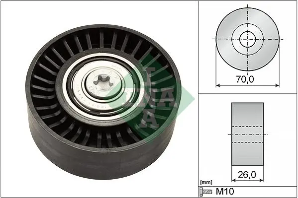 Handler.Part Deflection/guide pulley, v-ribbed belt INA 532050510 1