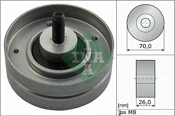 Handler.Part Deflection/guide pulley, v-ribbed belt INA 532052410 1