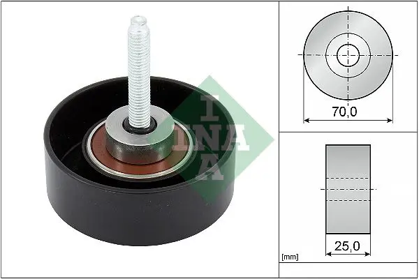 Handler.Part Deflection/guide pulley, v-ribbed belt INA 532054110 1