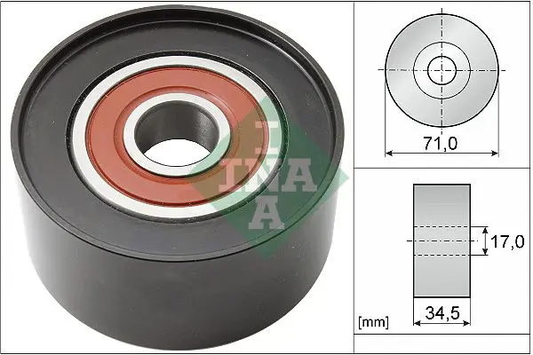 Handler.Part Deflection/guide pulley, v-ribbed belt INA 532054210 1