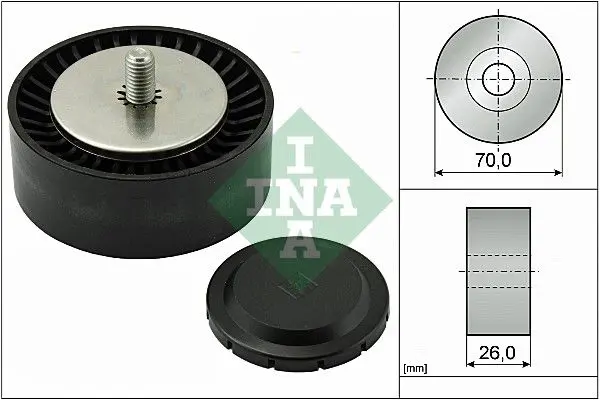 Handler.Part Deflection/guide pulley, v-ribbed belt INA 532055310 1