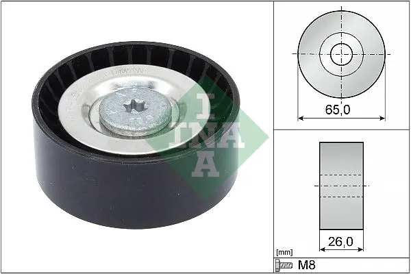 Handler.Part Deflection/guide pulley, v-ribbed belt INA 532057110 1