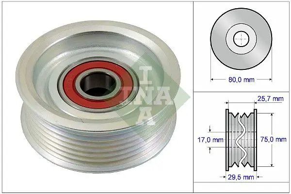 Handler.Part Deflection/guide pulley, v-ribbed belt INA 532058710 1