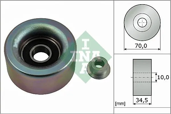 Handler.Part Deflection/guide pulley, v-ribbed belt INA 532059010 1