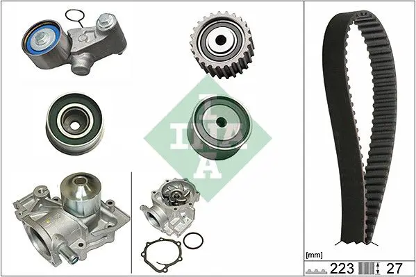 Handler.Part Water pump & timing belt set INA 530042630 1